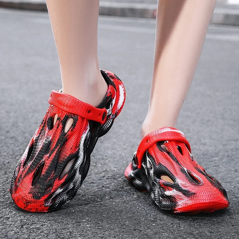 Camouflage Platform Slippers - Lightweight Outdoor Summer Clogs for Men Women