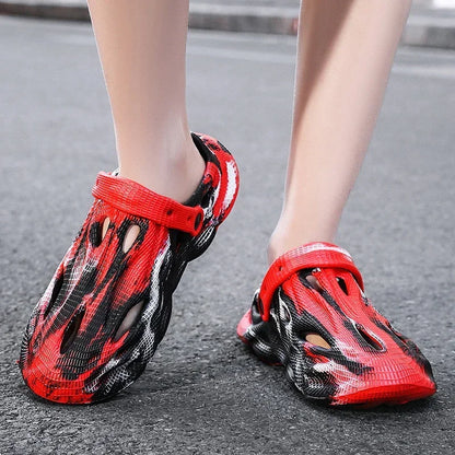 Camouflage Platform Slippers - Lightweight Outdoor Summer Clogs for Men Women