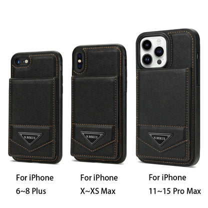 Wallet Magnetic Flip Sidestick Hardware Anti-theft Brush Leather Case For iPhone 17 Air 16e 16 Pro Max 15 Plus 14 13 12 11 XR
