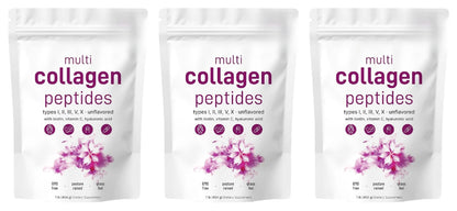 Multi-Collagen Peptides Powder – Hydrolyzed Collagen Blend with Vitamin C & Biotin Supports Skin,Hair and Nail  Health 454g/1lb
