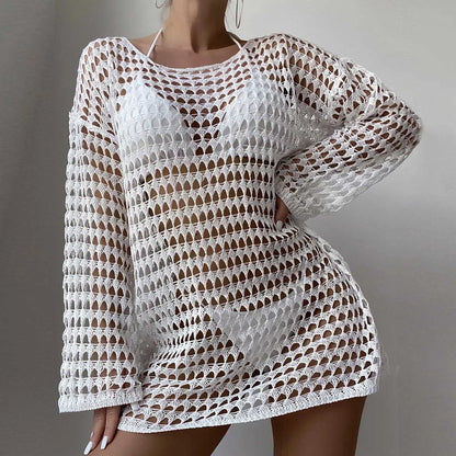 Girls Women ladies Sports long sleeve New style BIKINI-Plus Size Beachwear Tunic for Swimwear Sun Protection Clothes Cover Up