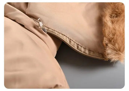 Girls Winter Jacket - Warm Hooded Cotton Polyester Coat | Windproof Kids Outerwear