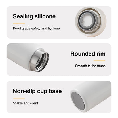 280ml stainless steel insulated cup, portable vacuum water bottle, suitable for outdoor travel, school, office, exquisite gifts