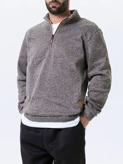 Men's Quarter Zip Up Sweaters Slim Fit Lightweight Mock Neck Pullover Casual Sweaters Half Turtleneck Knitted Outdoor Streetwear
