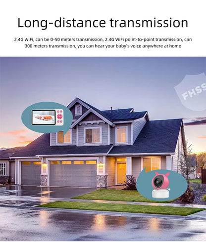 DANMINI 5 "TuyaAPP Baby Monitor Security Protection Wireless PTZ Surveillance Camera with Infrared Night Vision Motion Detection