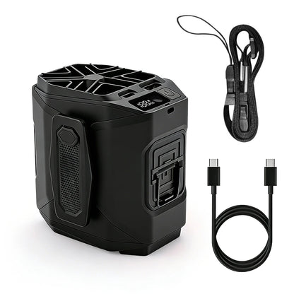 Portable Waist Fan Clip On,10000mAh Rechargeable Wearable Shirt Fan with Light,5 Speeds Belt Fans Cooling Fans for Outdoor