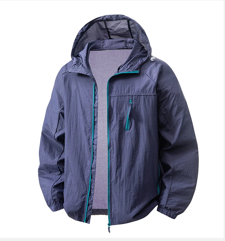 LNGXO Women's Men's Sun Protective Jackets Camping Mountaineering Hiking Outdoor Sports Windbreaker Summer Lightweight Coat