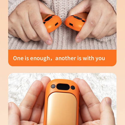Magnetic Hand Warmer Rechargeable - 4 Colors (Orange/Pink/White/Black) Fast Heating 2-in-1 Pocket Heater for Winter Outdoor