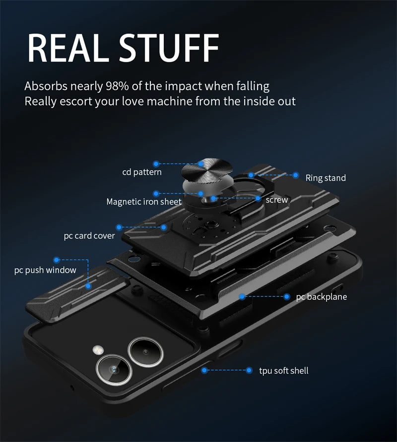 Case For Samsung Galaxy S26 S25 S24 S23 S20 S21 S22 Ultra Plus FE Note 20 Ultra Cover Grade Card Slot Armor Fundas Coque