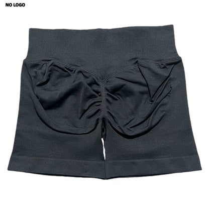 Women Sports Shorts - Low Waist Elastic Band Gym Biker Scrunch Fitness 4.5''