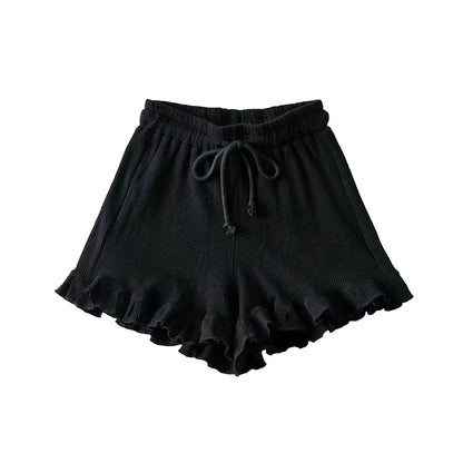 Women's Ruffled Shorts – Y2K High-Waist Loose Summer Shorts
