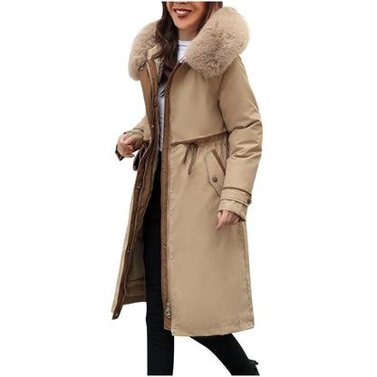 Korean Style Cotton Jacket – Women Winter Coat | Mid Length Zipper Closure Jacket