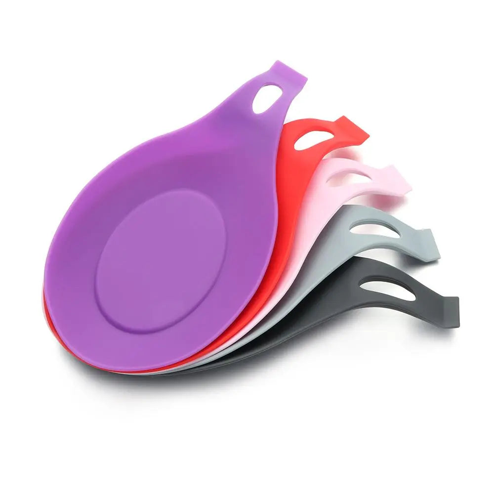 Silicone Spoon Holder | Heat Resistant Mat & Spatula Rest for Kitchen Utensils