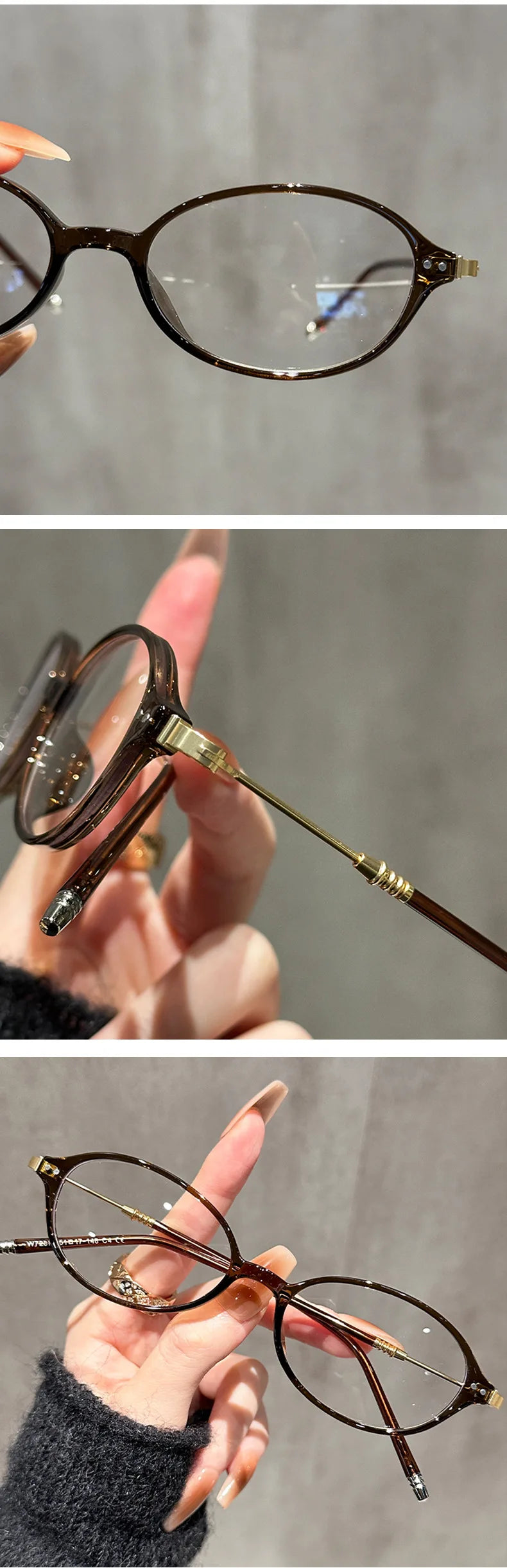 Oval Reading Glasses - Women's Classic Oval Frames, Anti Blue Light, Progressive Lenses