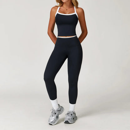 Women's Clothes 2 Pieces Workout Tracksuit Yoga Set Sportswear Gym Clothing High Waist Bell-bottoms Sexy Fitness Bta Sports Suit