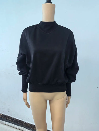 Fashion Waist Cinched Cropped Sweatshirts Women Autumn Harajuku Casual Oversized Pullover Lady Gray Long Sleeve Crewneck Hoodies