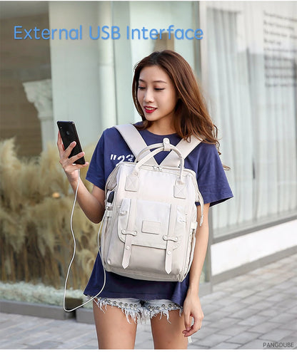 PANGDUBE Baby Nappy Bag with 2pcs Stroller Hooks Mummy Bag Backpack Waterproof Outdoor Travel Mommy Maternity Bag for Baby Stuff