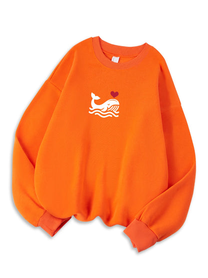 Casual Women's Sweatshirts Kawaii Bow Graphic Prints Pullover Comfortable Warm Oversize Hoodie Autumn Fleece Soft Female Clothes
