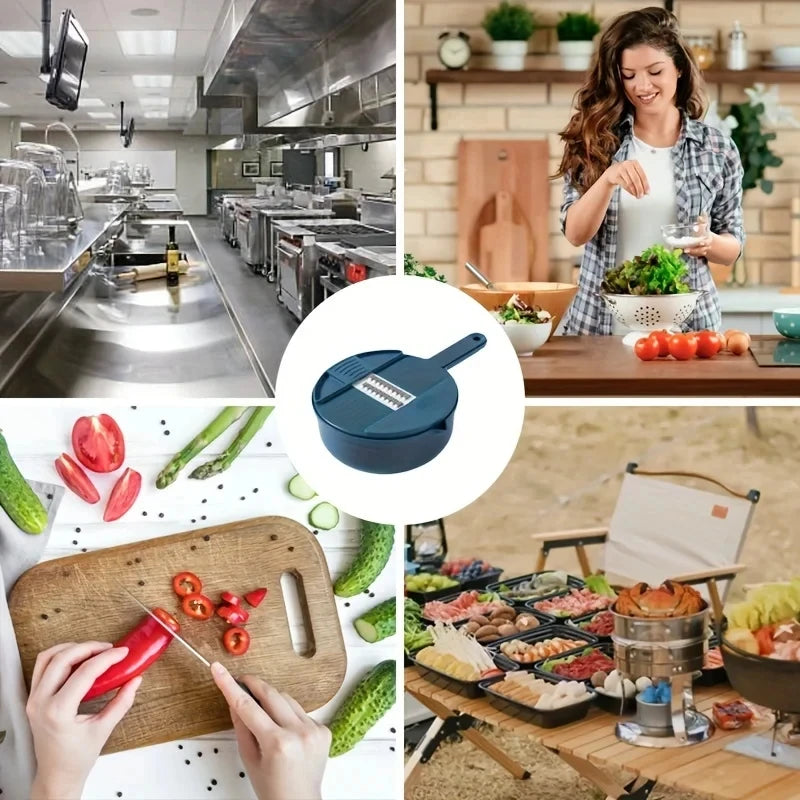 Multi-Functional Vegetable Cutter - 9 in 1 Manual Slicer and Grater Tool - ZOOMNSTORE