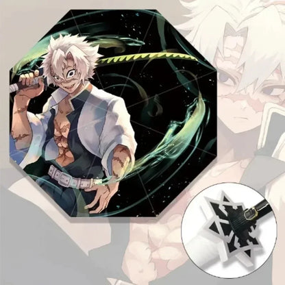 Demon Slayer Katana Umbrella Anime UV Blocking Parasol Raincoa Kyoujurou Real Japanese Katana Samurai Sword Long Umbrella Gift