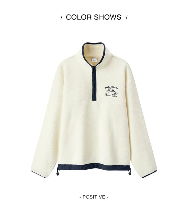 Semir Tops for Woman Fleece Warm Embroidered 2025 Winter Fall Clothes Sweatshirt Soft Fleece Warm Loose Fit Daily Wear 2025 New