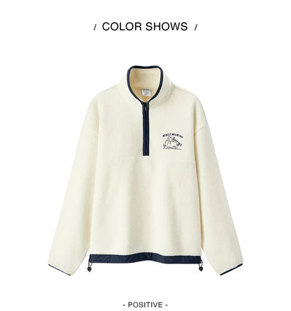Semir Tops for Woman Fleece Warm Embroidered 2025 Winter Fall Clothes Sweatshirt Soft Fleece Warm Loose Fit Daily Wear 2025 New