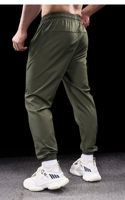 Men Running Trousers - Loose Fit Sports Fitness Pants With Elastic Waist Band