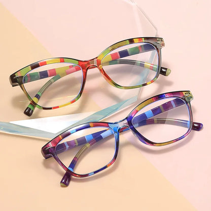 Reading Glasses Women – Lightweight Rectangle Plastic Frame With Anti-Reflective Lenses