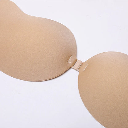 Invisible Push Up Bra - Strapless Backless Seamless Front Closure Wireless Sticky Silicone Bra