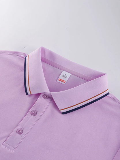 Women Stripe Polo Shirt - Summer Short Sleeve Polos | Soft Knit Top, Loose Fit