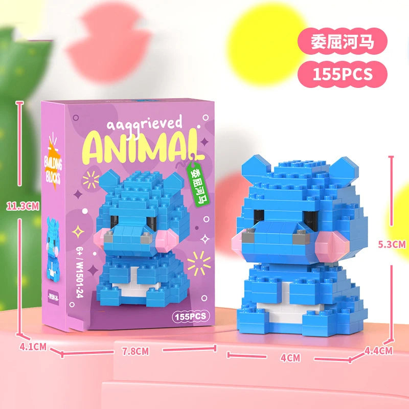 Micro Building Blocks - Creative Animal Brick Set | DIY Mini Construction Toys Kit