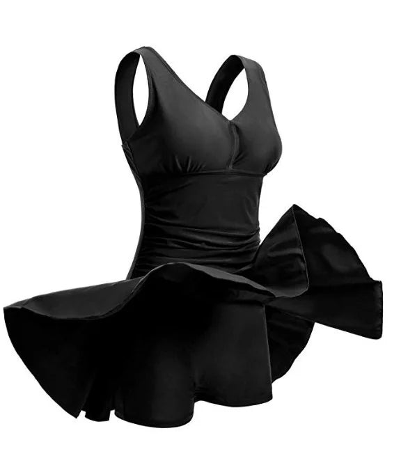 European and American Conservative Women's Large-size Printed Cherry One-piece Conservative Belly-covering and Slimming Swimsuit