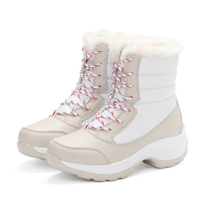 Women Snow Boots - Ladies Winter Boots With Flat Platform & Plush Warmth