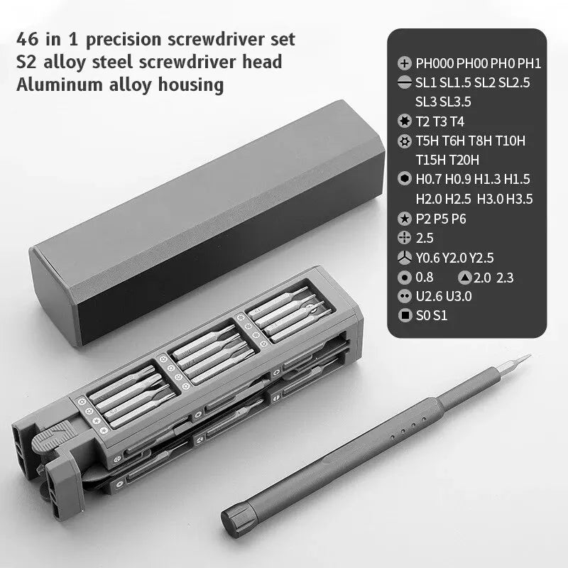 Precision Screwdriver Set - 324346 in 1 Multifunctional Tool with Magnetic Torx Phillips Bits for iPhone and Glass Repair