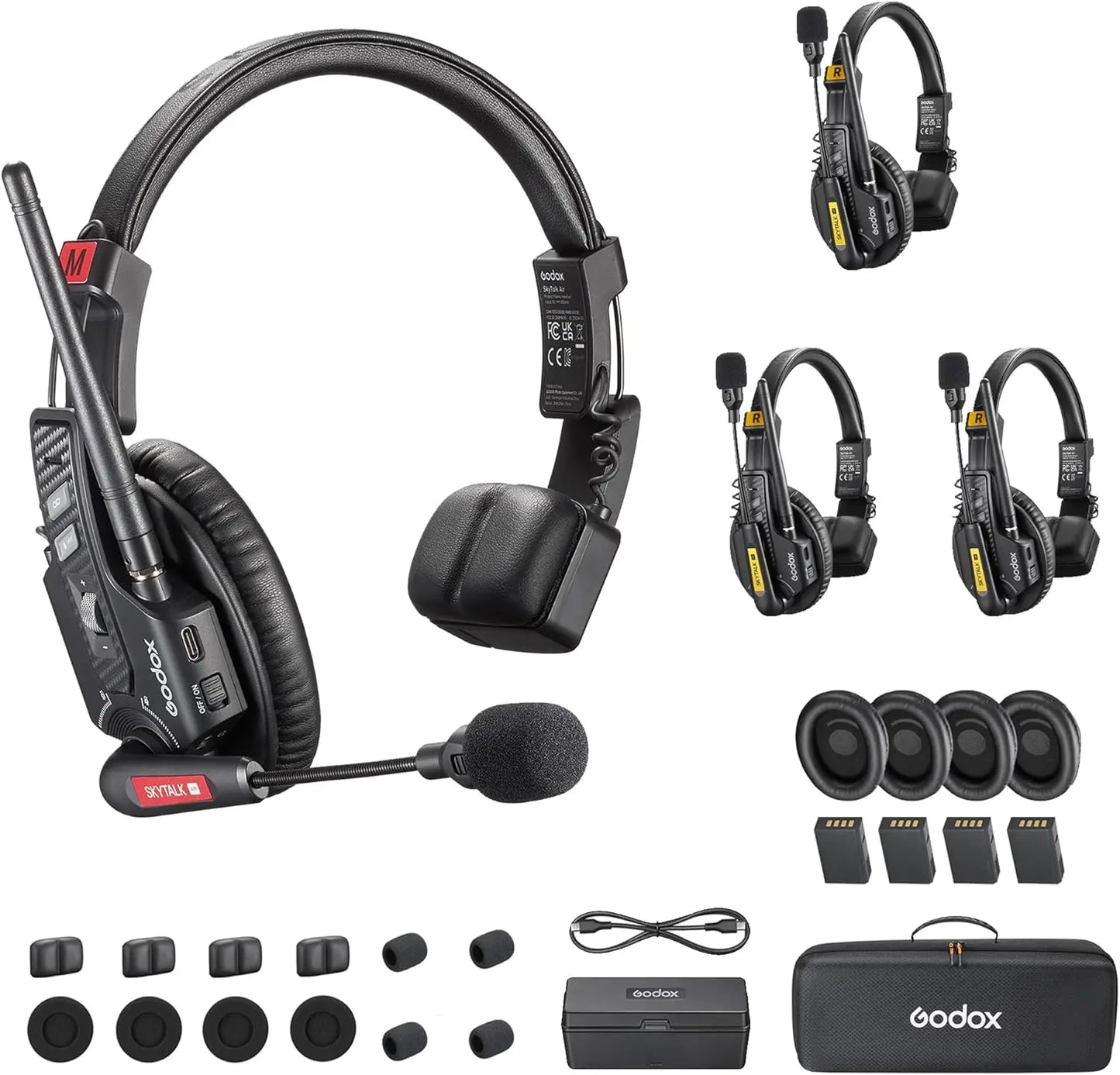 GODOX Skytalk Air 2.4G Full-Duplex Wireless Intercom System for Group Communication with Noise Free Design 20H Battery Life