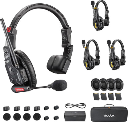 GODOX Skytalk Air 2.4G Full-Duplex Wireless Intercom System for Group Communication with Noise Free Design 20H Battery Life