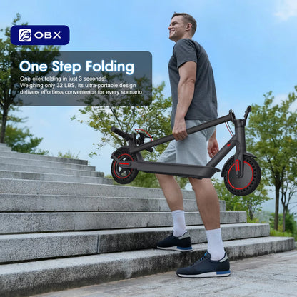 350W Electric Scooter for Adults 19mph Top Speed 21 Miles Max Range Foldable E-Scooter with 8.5'' Tires Double Shock System APP Control