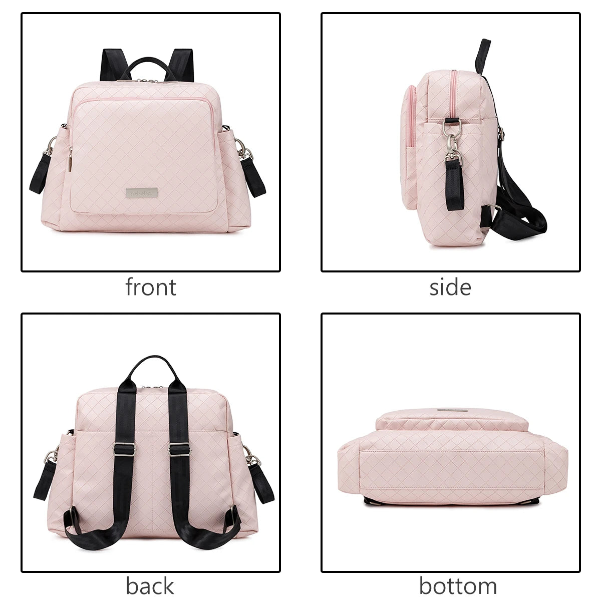 Soboba 2023 New Diaper Bags for Mother Waterproof Large Capacity Solid Polyester Diaper Backpacks Travel Bag for Newborn Baby