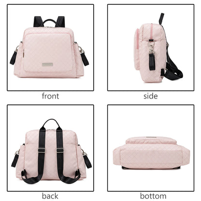 Soboba 2023 New Diaper Bags for Mother Waterproof Large Capacity Solid Polyester Diaper Backpacks Travel Bag for Newborn Baby