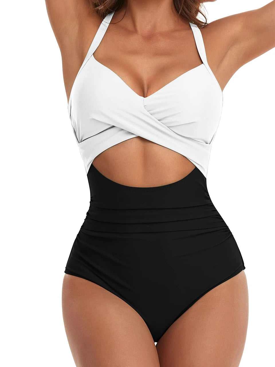 Strappy Hollow Out Swimwear Women 2026 Push Up Swimsuit Female One Piece Swimming Monokini Lady Padded Beachwear Bodysuit Summer
