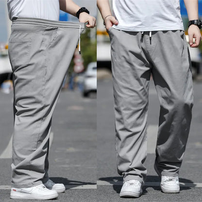 Large Size Men's Casual Pants XL-8XL Plus Size Straight Loose Fit Trousers Elastic Waist Oversized Cotton SweatPants Outdoor