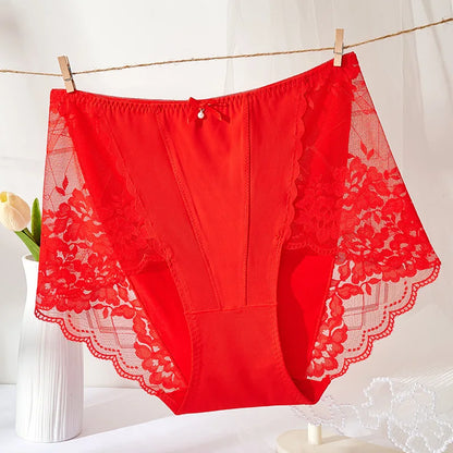 New Plus Size Lace Panties   High Waist Modal Underwear for Women 60-105kg Summer Thin  Sexy