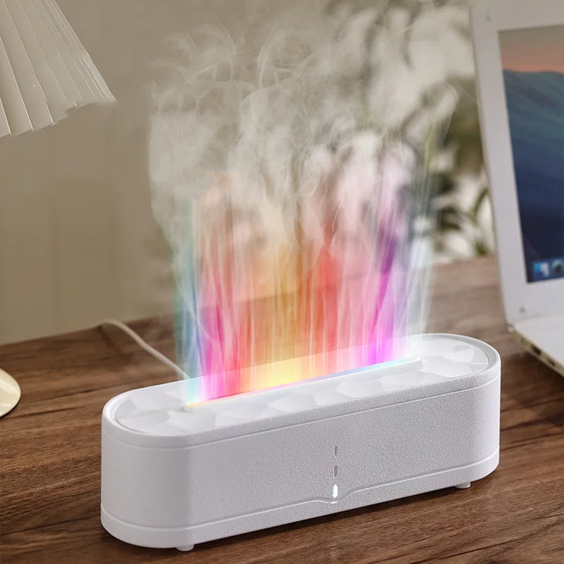 Flame Aroma Humidifier - Essential Oil Diffuser With 7 Colorful Flame Mist