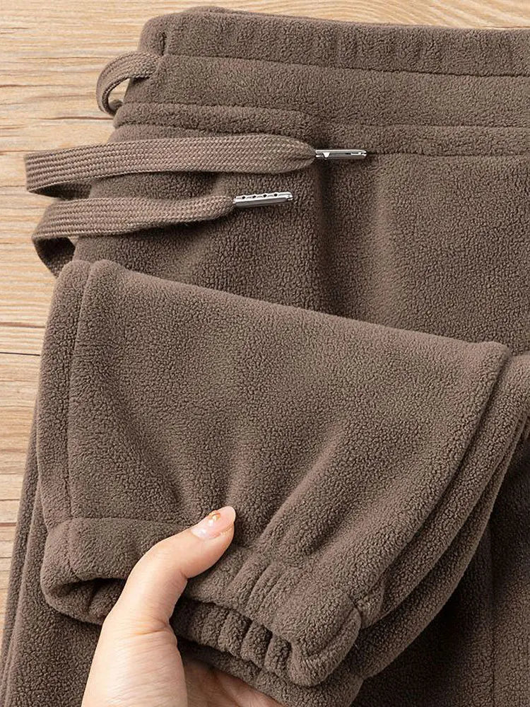 Winter Warm Fleece Jogger Pants Men Thicken Autumn Sport Jogging Sweatpants Outdoor Walking Casual Gary Trousers