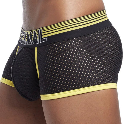 JOCKMAIL 4PCS/Lot Boxer Men Mesh Breathable Boxershorts Men Underwear Shorts Panties Men Cuecas Boxer Underpants Calzoncillos