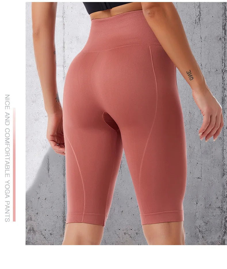 Sports Pants Fitness Yoga Pants Women Body Sculpting Belly Pants Tight Breathable Quick-drying Sexy High Waist Running Workout