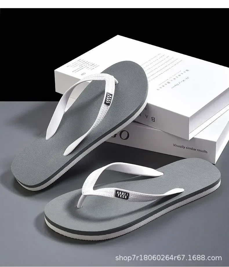Men's Minimalist Flip Flops  Summer Fashion Outdoor Anti Slip Wear-resistant Sports Sandals with Soft Beach Casual Shoes