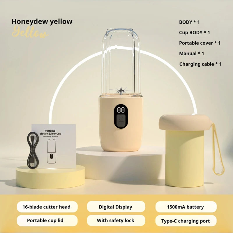 Xiaomi Portable USB Blender - Cordless Mini Juicer for Smoothies  Protein Shakes