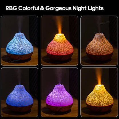 300ml USB Desktop Humidifier - Colorful Mist Diffuser  Air Purifier