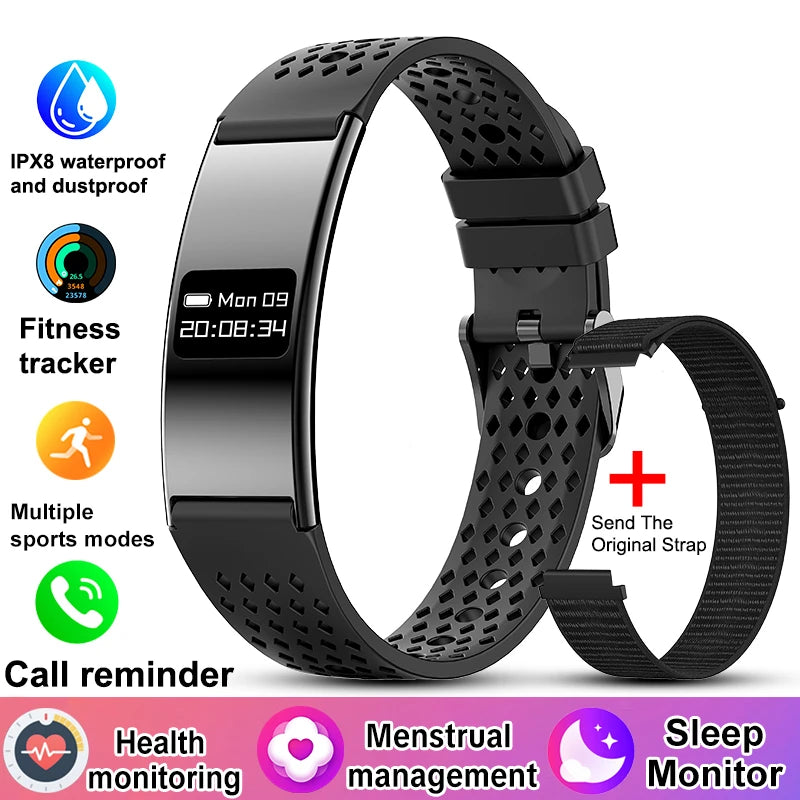 New Men Sports Smart Bracelet Heart Rate Fitness Tracker IPX8 Waterproof Smart Band Pedometer Call Reminder Smartwatches Women